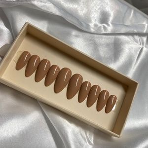 Brown Press On Nails